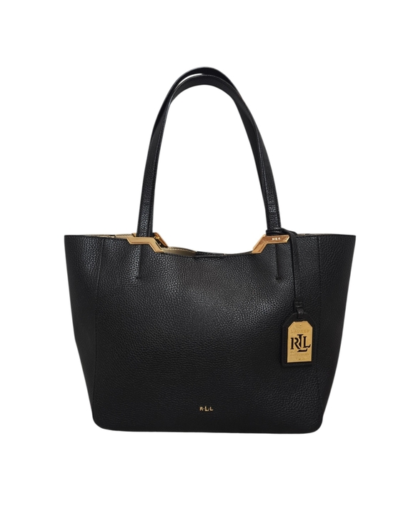 Ralph Lauren Handbags - Ralph Lauren Black Shopper Tote with Gold Hardware